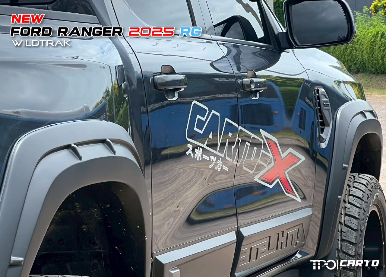 ชุดแต่ง FORD RANGER 2025 รุ่น RG WILDTRAK ชุดแต่งรอบคัน Set. 15 ชิ้น เสริมครอบกระจังหน้า