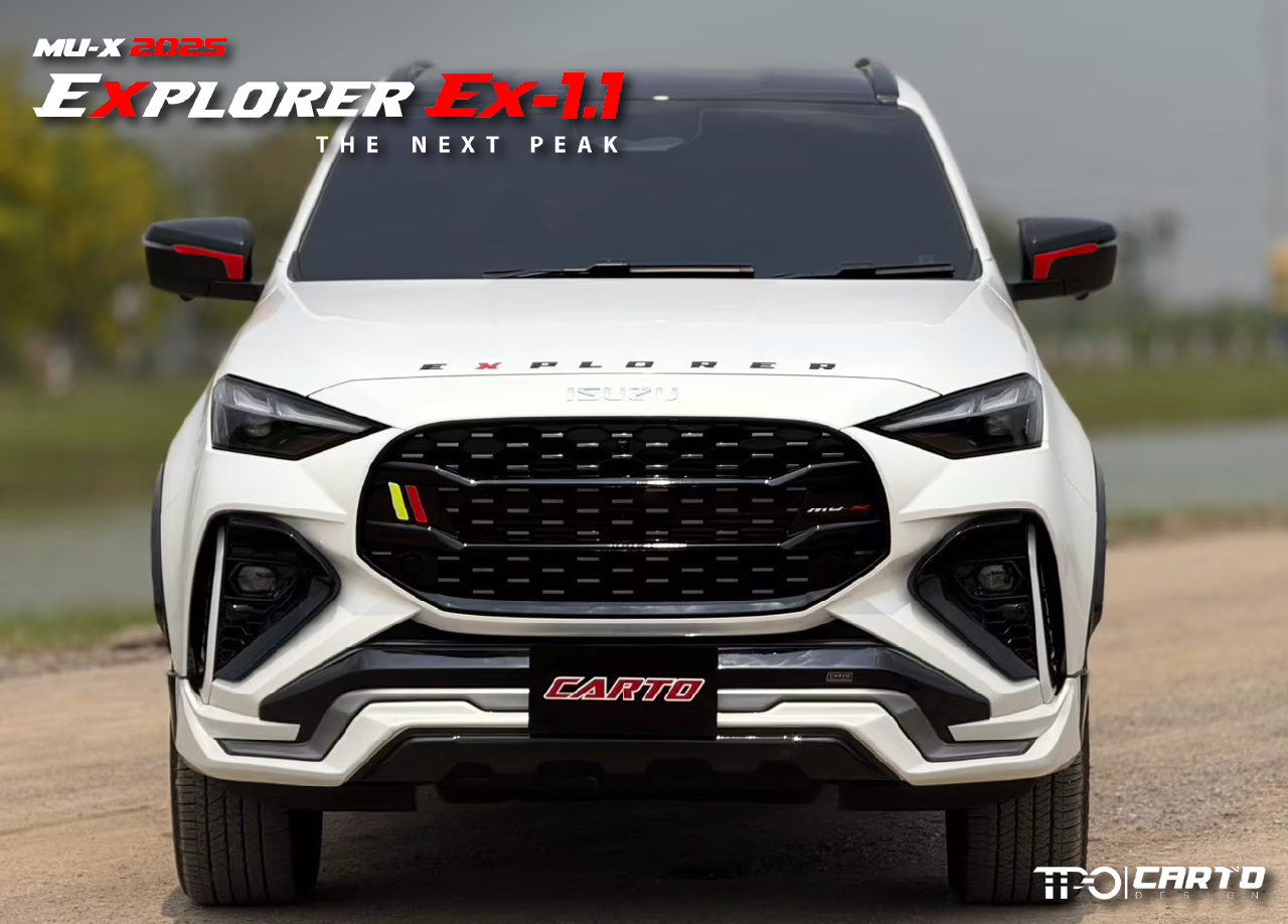ชุดแต่ง CARTO EXPLORER EX-1.1 สำหรับ Isuzu MU-X 2025 ดีไซน์สปอร์ตพรีเมียม
