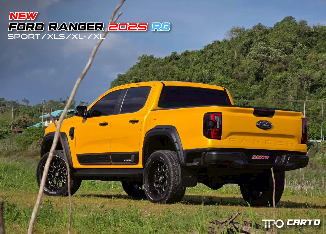 ชุดแต่ง FORD RANGER 2025 รุ่น RG SPORT ชุดแต่งรอบคัน Set. 14 ชิ้น เสริมครอบกระจังหน้า
