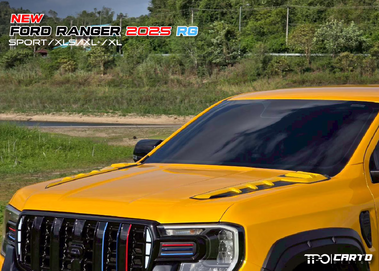 ชุดแต่ง FORD RANGER 2025 รุ่น RG SPORT ชุดแต่งรอบคัน Set. 14 ชิ้น เสริมครอบกระจังหน้า