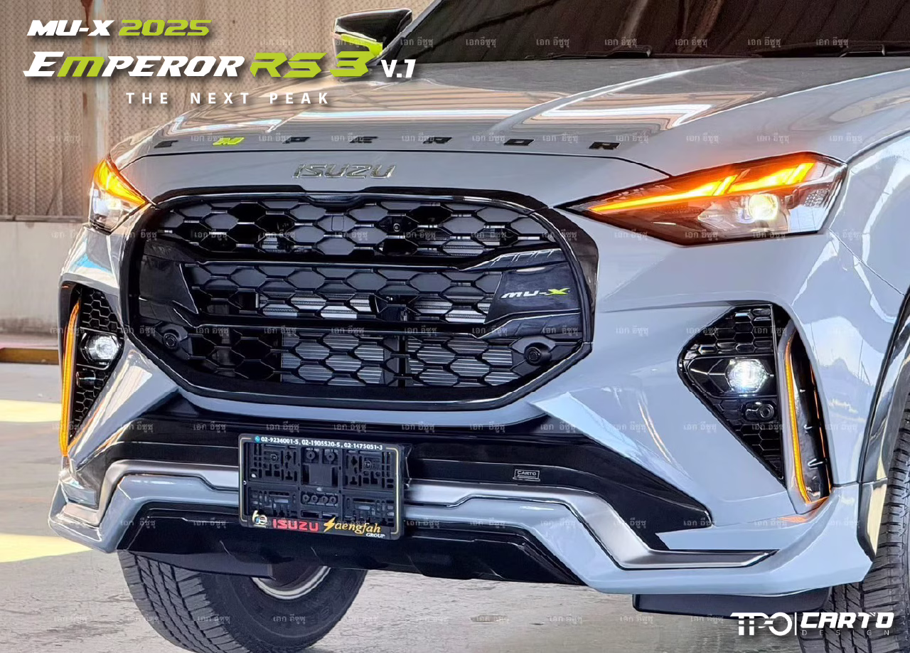 ชุดแต่ง CARTO EMPEROR RS3 (V.1) สำหรับ Isuzu MU-X 2025 ดีไซน์สปอร์ตพรีเมียม